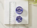 Donut with Frosting Set Size Example Polymer Clay Cutter