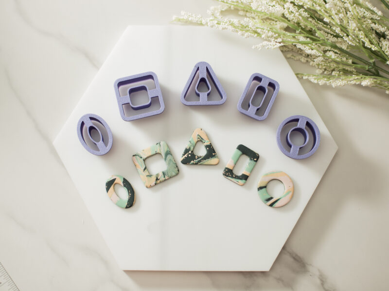Shape Set with Cutout Polymer Clay Cutters