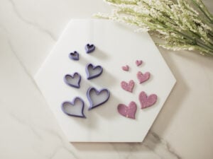 Whimsical Heart Set Polymer Clay Cutters