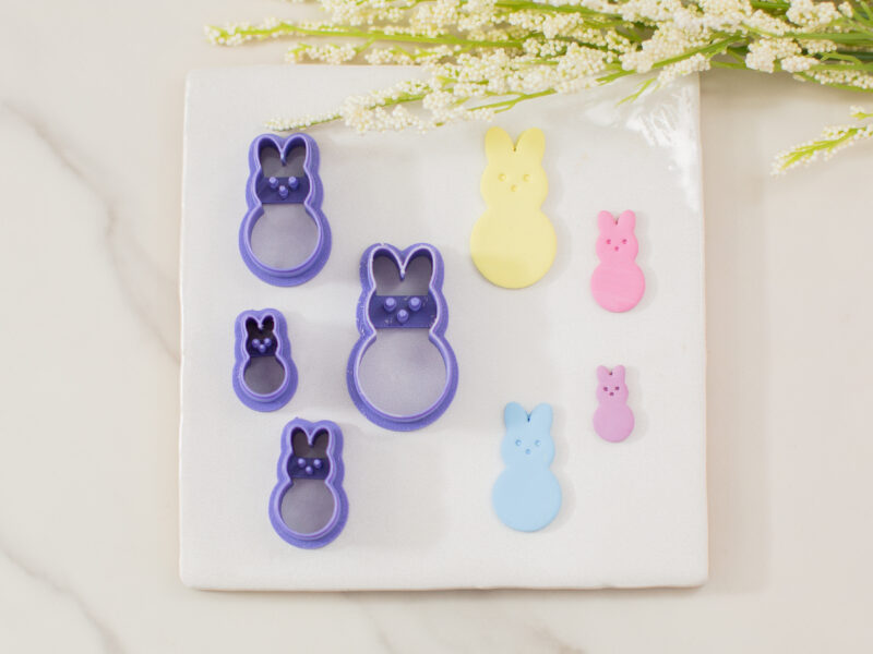 marshmallow bunny treat clay cutter