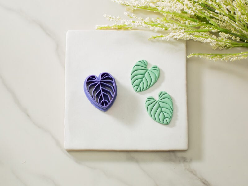 philodendron leaf clay cutter