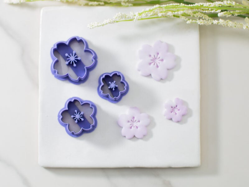 sakura cherry blossom clay cutter
