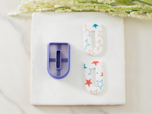 long pendant with cutout clay cutter