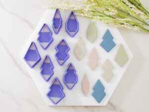 geometric dangle clay cutters