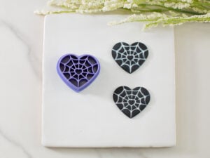 spiderweb heart clay cutter