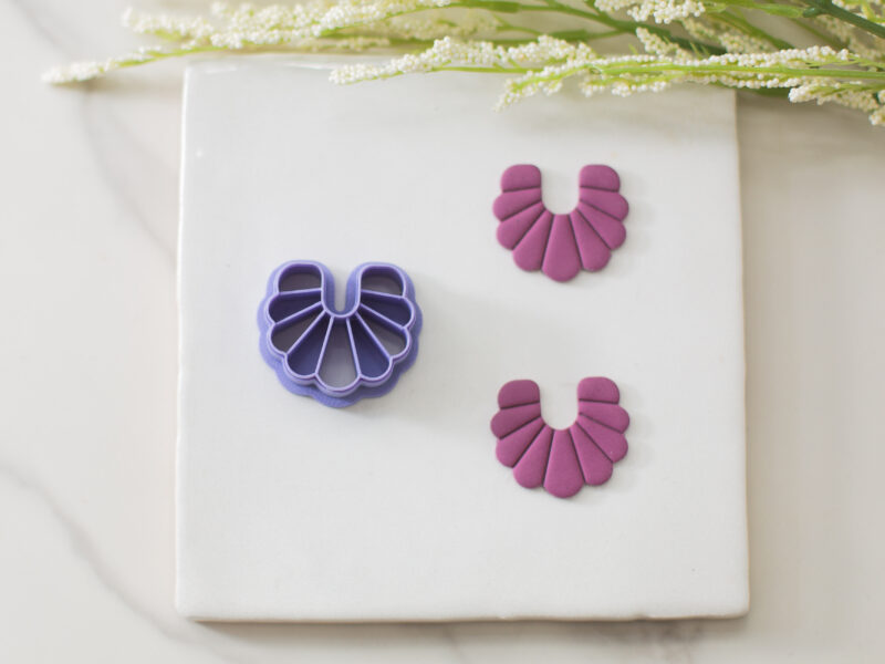 scalloped fan clay cutter