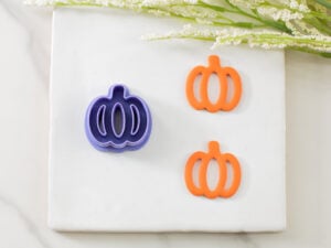 pumpkin with cutouts clay cutter