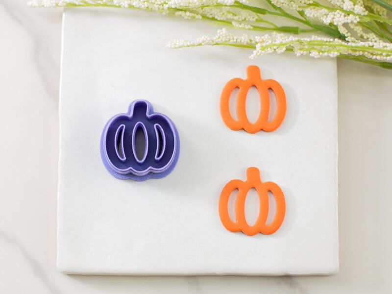 pumpkin with cutouts clay cutter