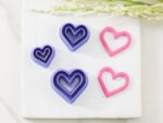 heart with outline clay cutter