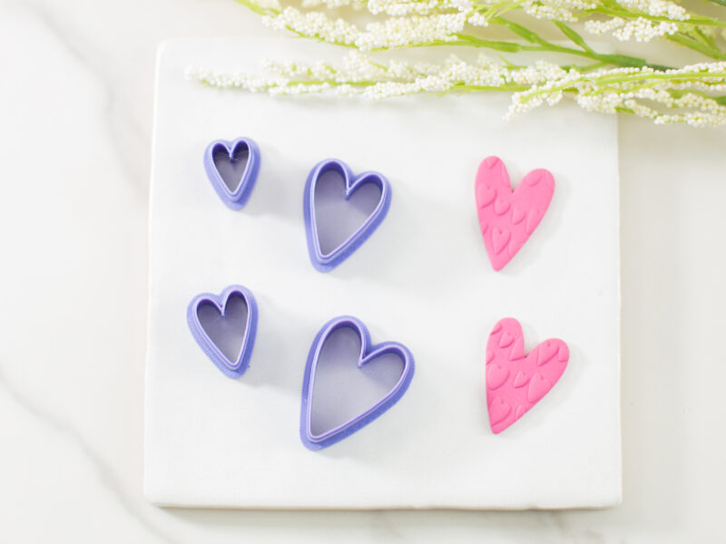tall slender heart clay cutter