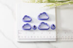 cloud with raindrops clay cutter
