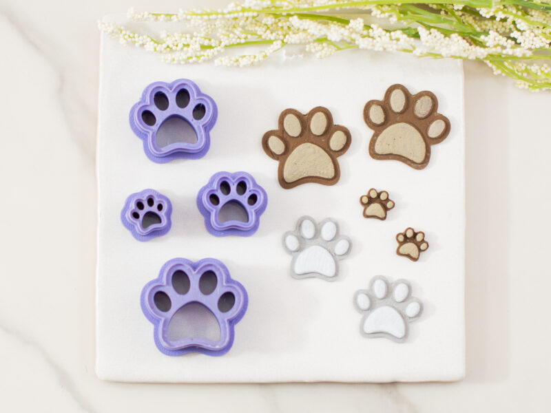 dog paw clay cutter