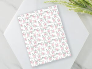soft pink floral transfer paper