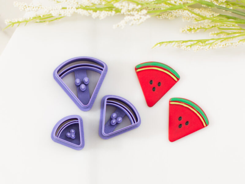 watermelon slice clay cutter
