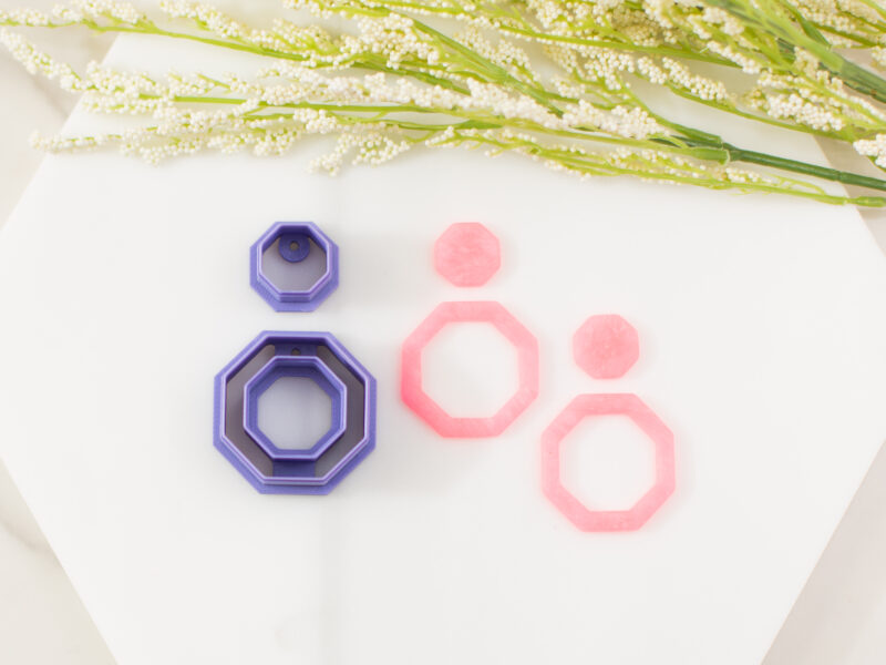 open octagon dangle set