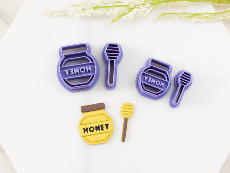 honey jar and dipper clay cutter set