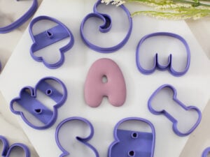 bubble letters clay cutters