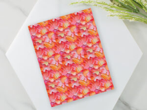 coral painted floral pattern