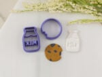 milk and cookies clay cutters